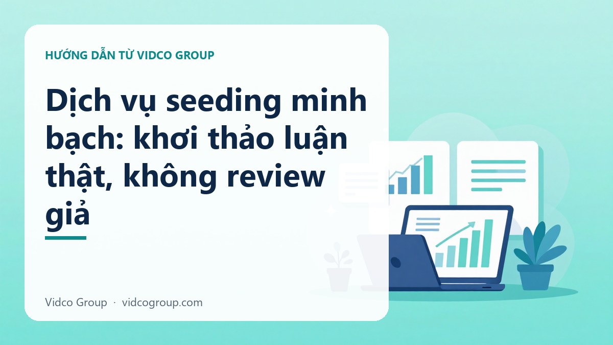 Dịch vụ seeding minh bạch: khơi thảo luận thật, không review giả