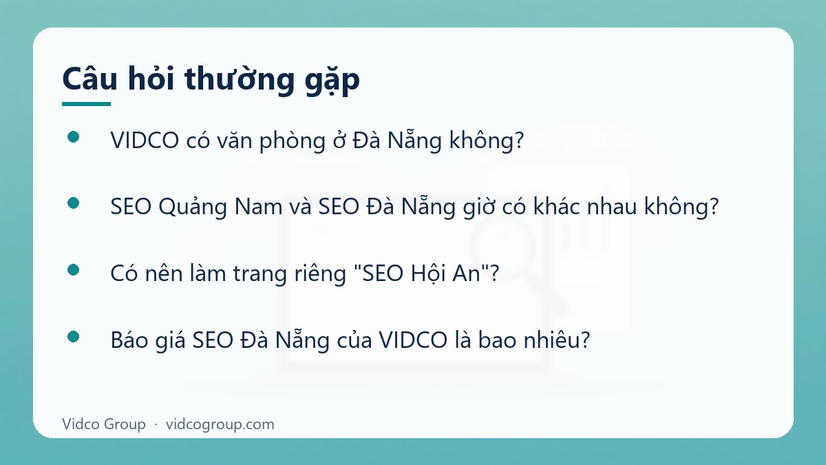 Một số câu hỏi thường gặp về Công ty SEO Đà Nẵng (gồm Quảng Nam, Hội An)
