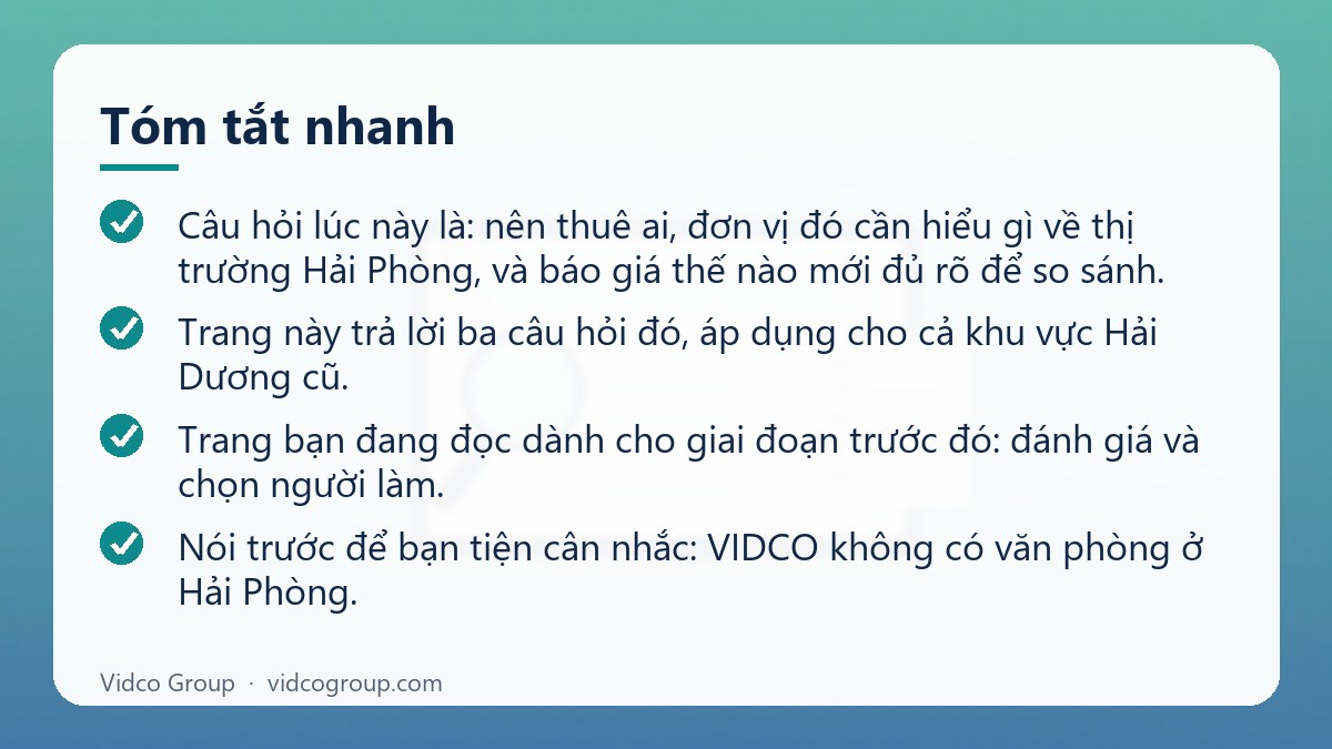 Tóm tắt nhanh: Công ty SEO Hải Phòng