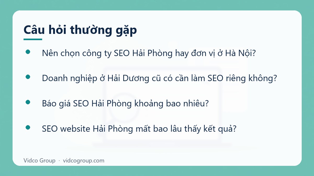Một số câu hỏi thường gặp về Công ty SEO Hải Phòng