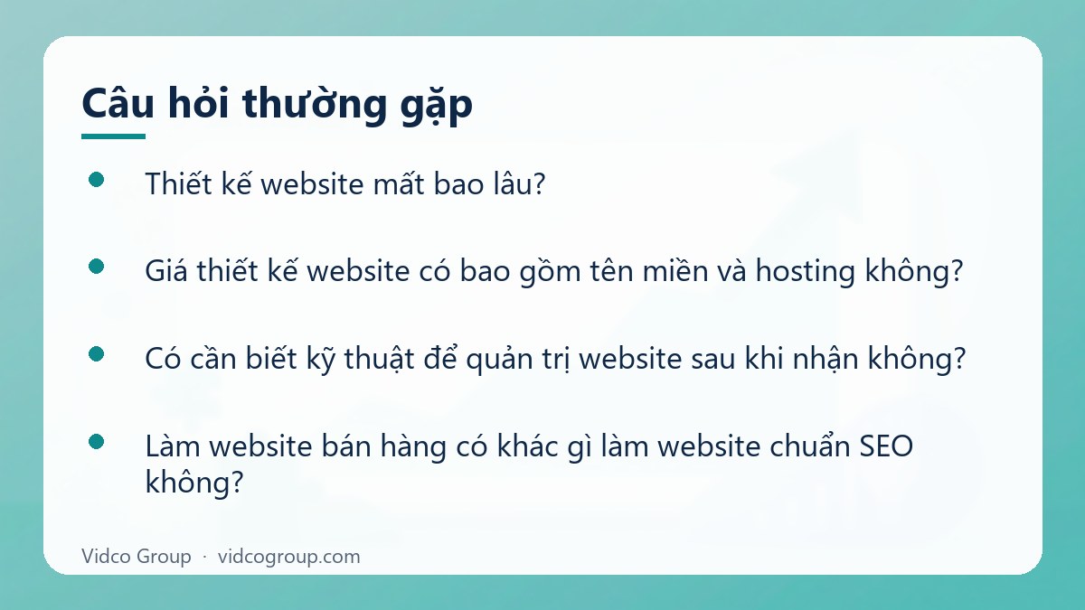 Một số câu hỏi thường gặp về Dịch Vụ Thiết Kế Website Chuyên Nghiệp