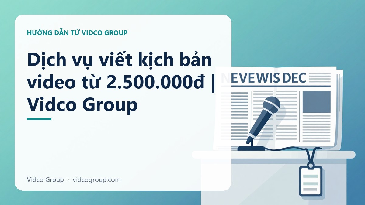 Hình minh họa: Dịch vụ viết kịch bản video từ 2.500.000đ | Vidco Group