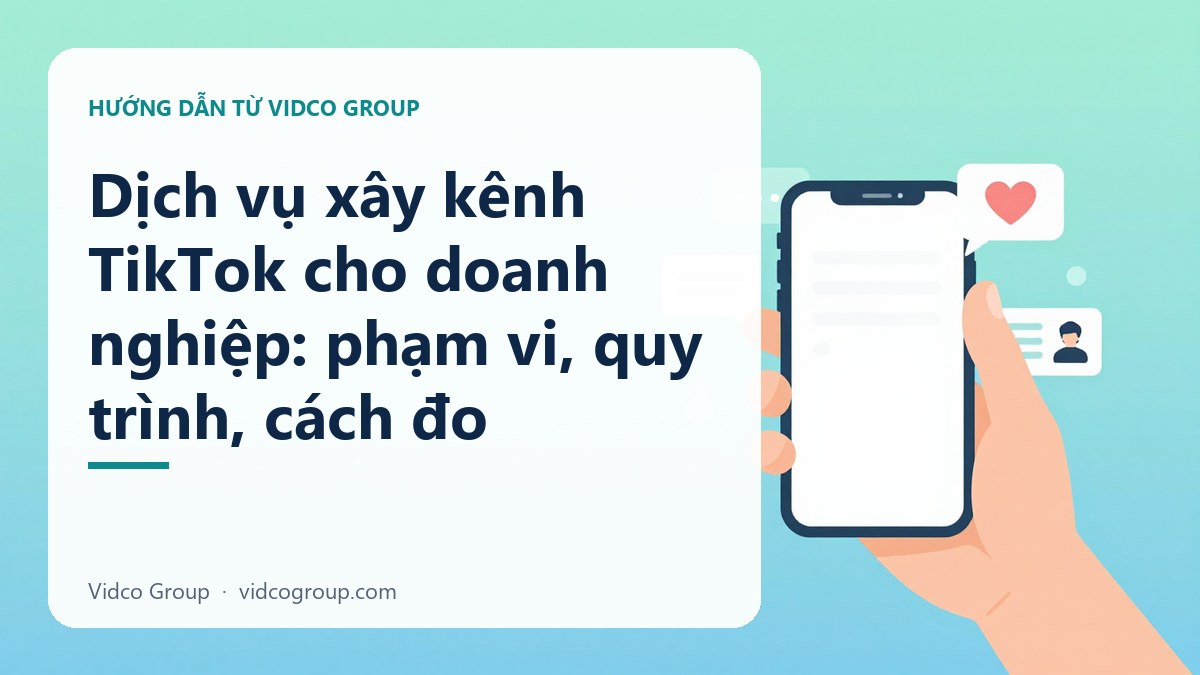 Hình minh họa: Dịch vụ xây kênh TikTok cho doanh nghiệp: phạm vi, quy trình, cách đo