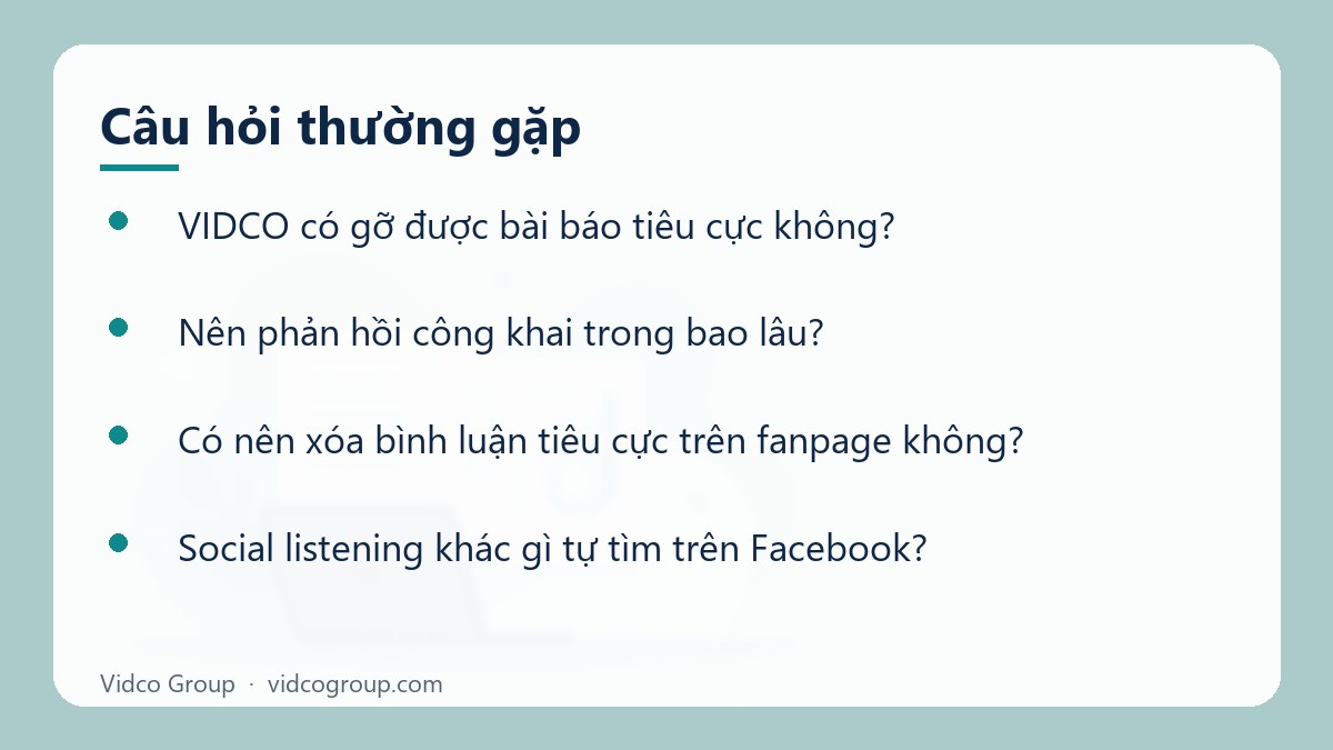 Một số câu hỏi thường gặp về Dịch vụ xử lý khủng hoảng truyền thông