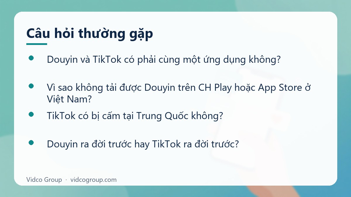 Một số câu hỏi thường gặp về Douyin là gì