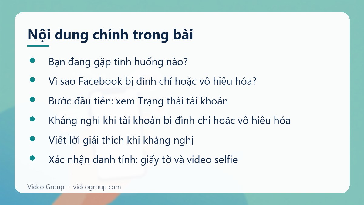Nội dung chính: Facebook bị vô hiệu hóa