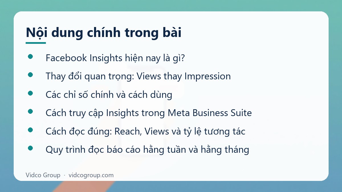 Nội dung chính: Facebook Insights là gì