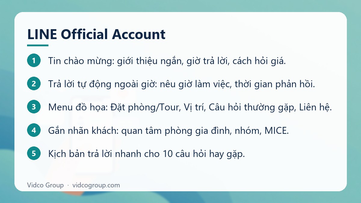 Các bước: LINE Official Account