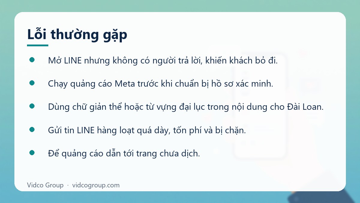 Danh sách: Lỗi thường gặp