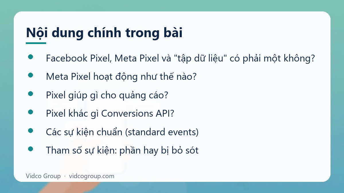 Nội dung chính: Facebook Pixel là gì