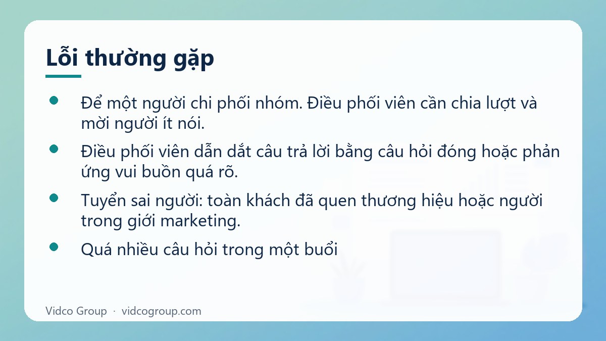 Danh sách: Lỗi thường gặp
