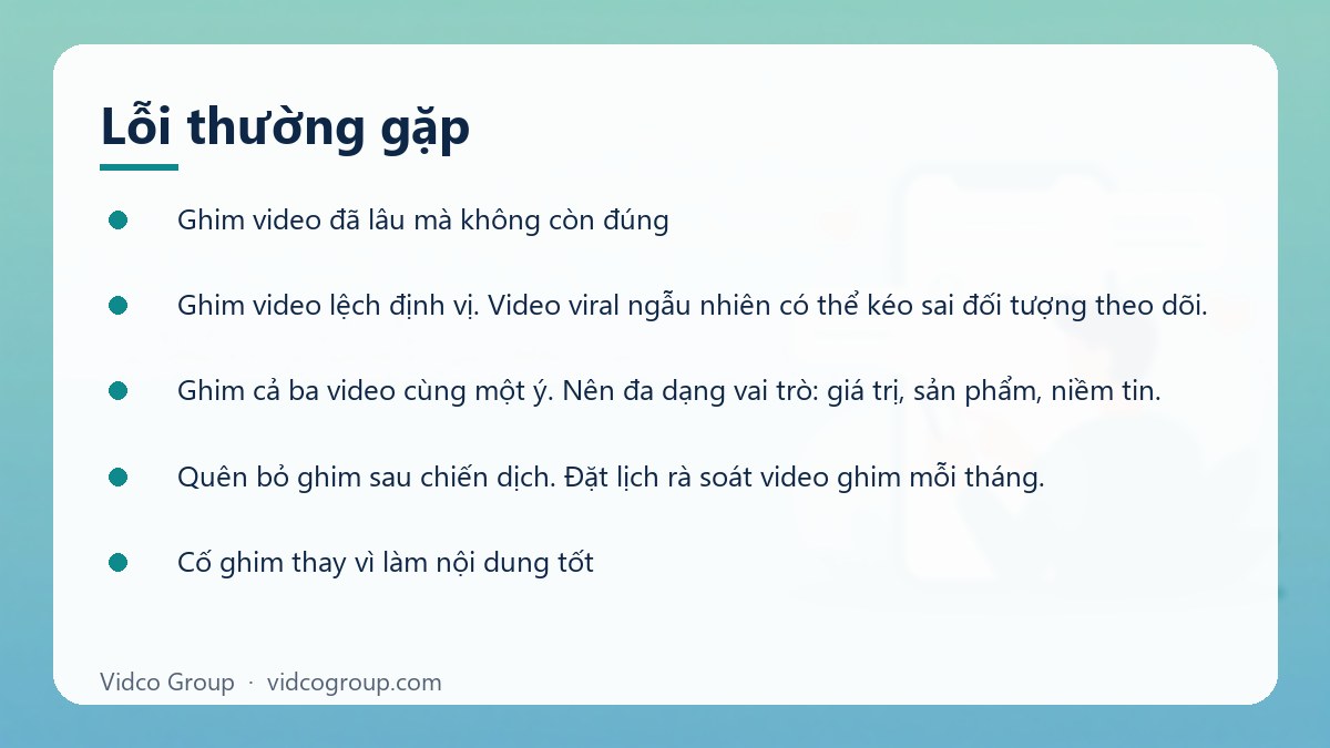 Danh sách: Lỗi thường gặp