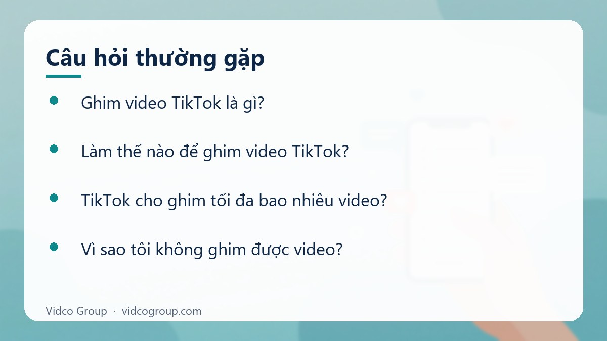 Một số câu hỏi thường gặp về Ghim video TikTok