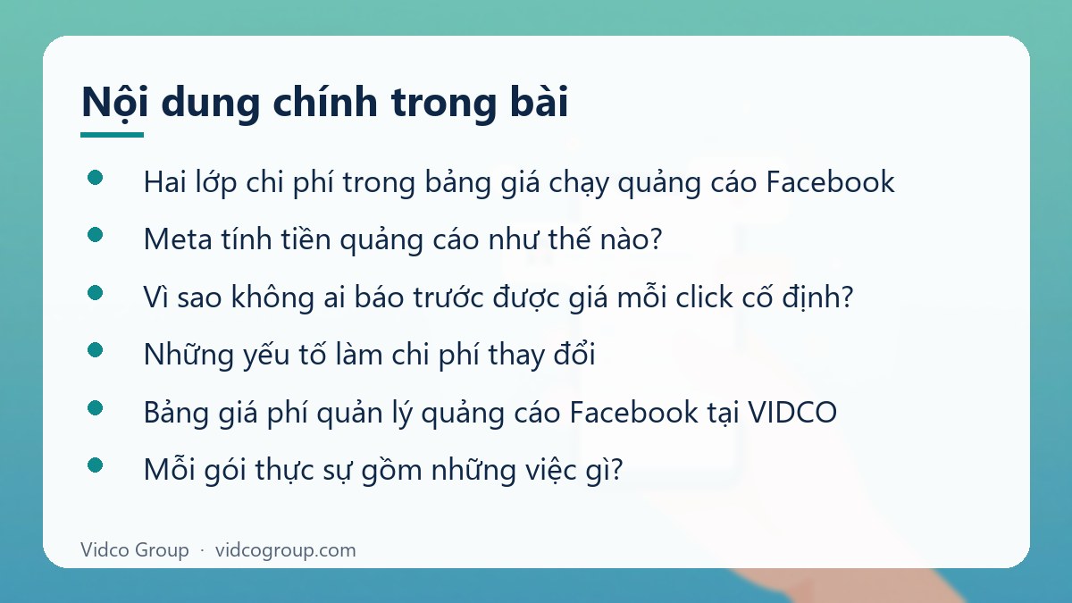Nội dung chính: Giá chạy quảng cáo Facebook