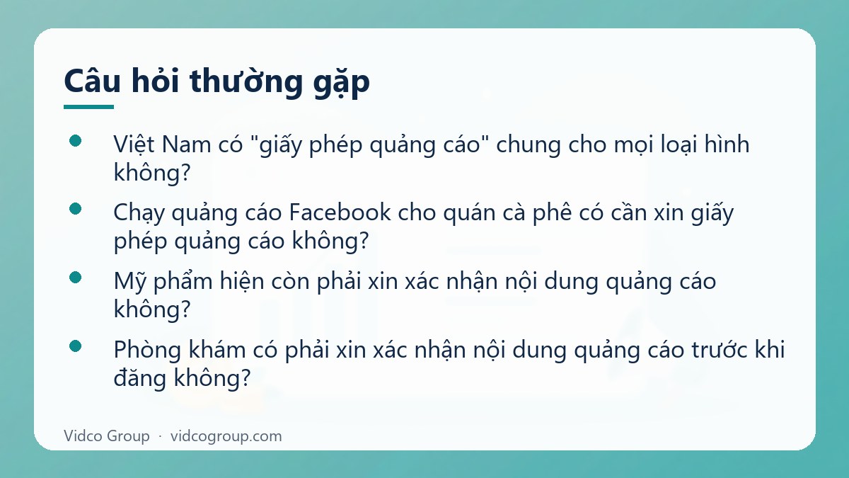 Một số câu hỏi thường gặp về Giấy phép quảng cáo gồm mấy loại