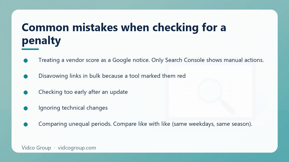 Checklist: Common mistakes when checking for a penalty