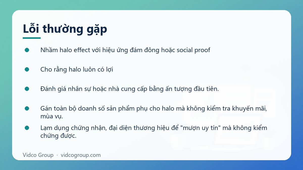 Danh sách: Lỗi thường gặp