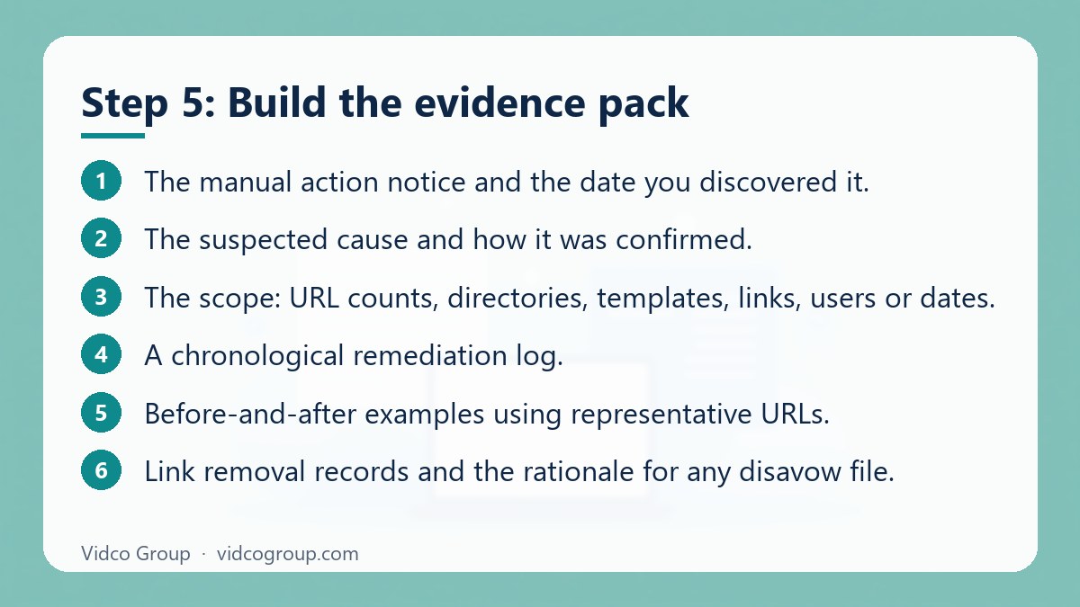 Steps: Step 5: Build the evidence pack