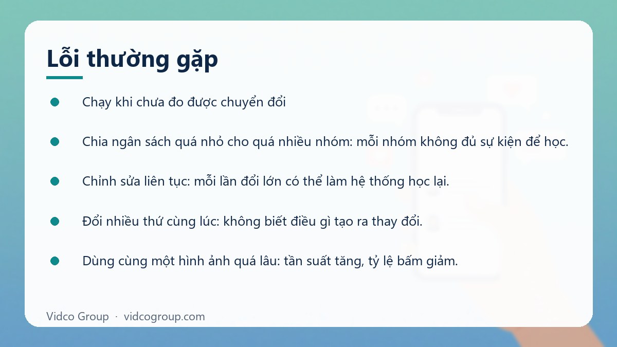Danh sách: Lỗi thường gặp