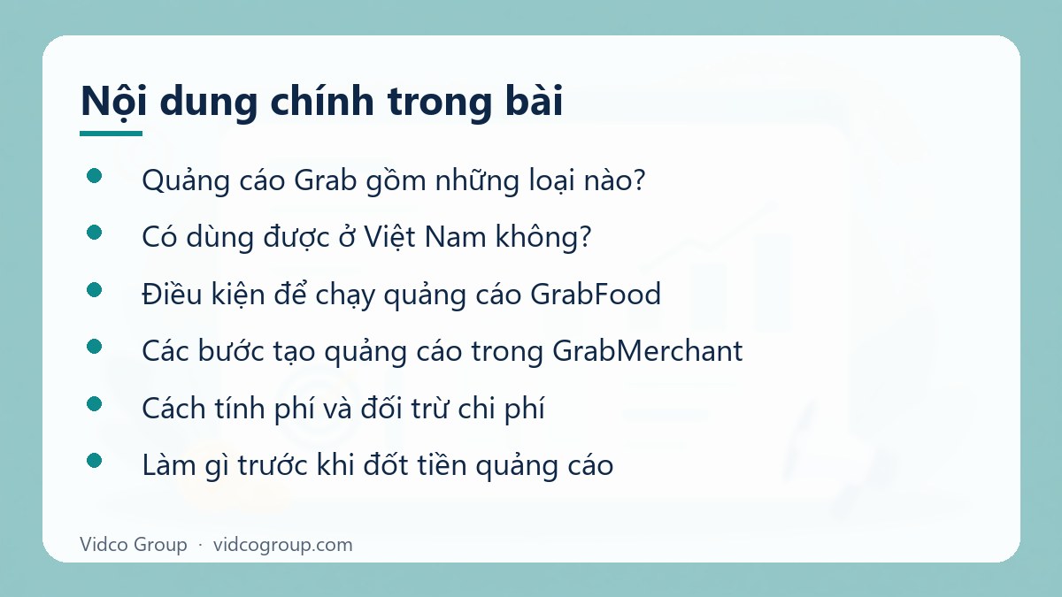 Nội dung chính: Hướng dẫn quảng cáo Grab Ads cho quán ăn GrabFood