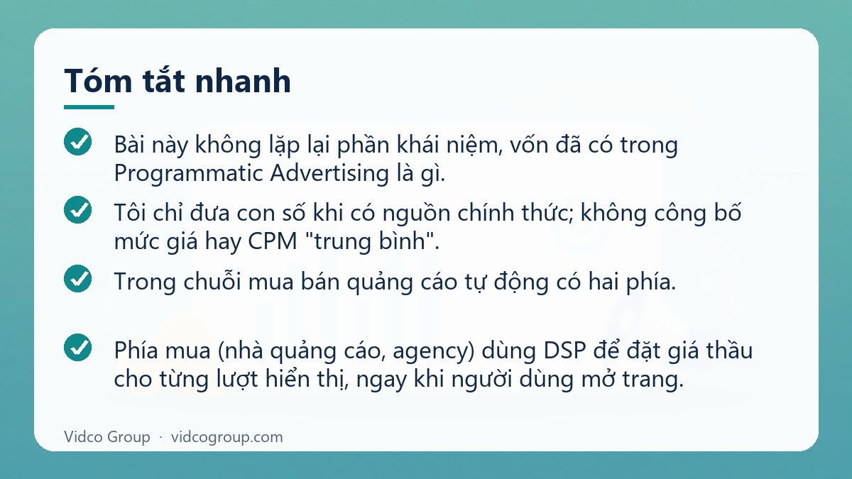 Tóm tắt nhanh: Hướng dẫn quảng cáo programmatic