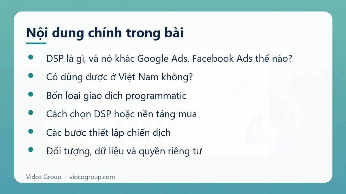 Nội dung chính: Hướng dẫn quảng cáo programmatic