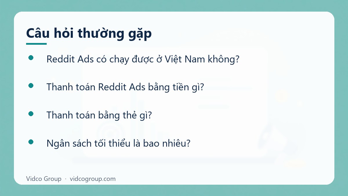 Một số câu hỏi thường gặp về Hướng dẫn quảng cáo Reddit