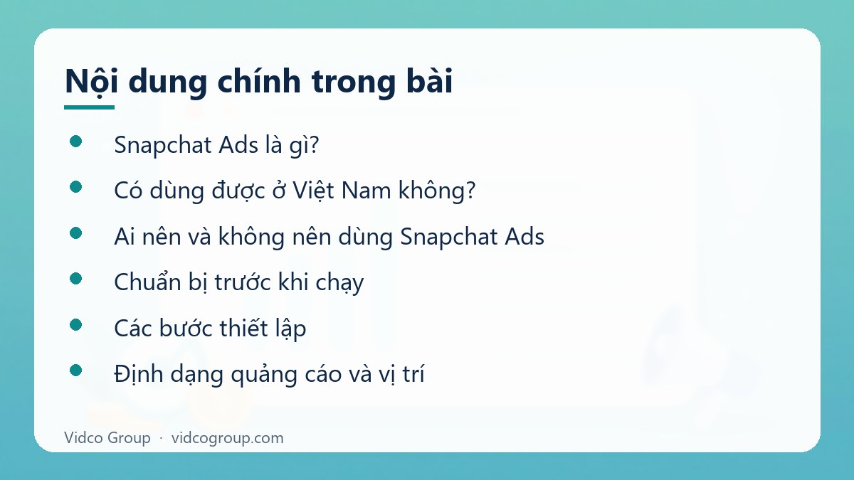 Nội dung chính: Hướng dẫn quảng cáo Snapchat