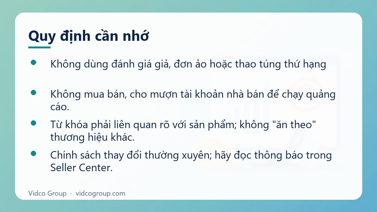 Danh sách: Quy định cần nhớ