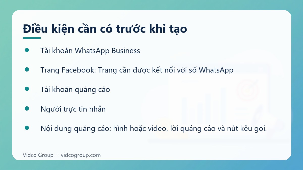 Danh sách: Điều kiện cần có trước khi tạo
