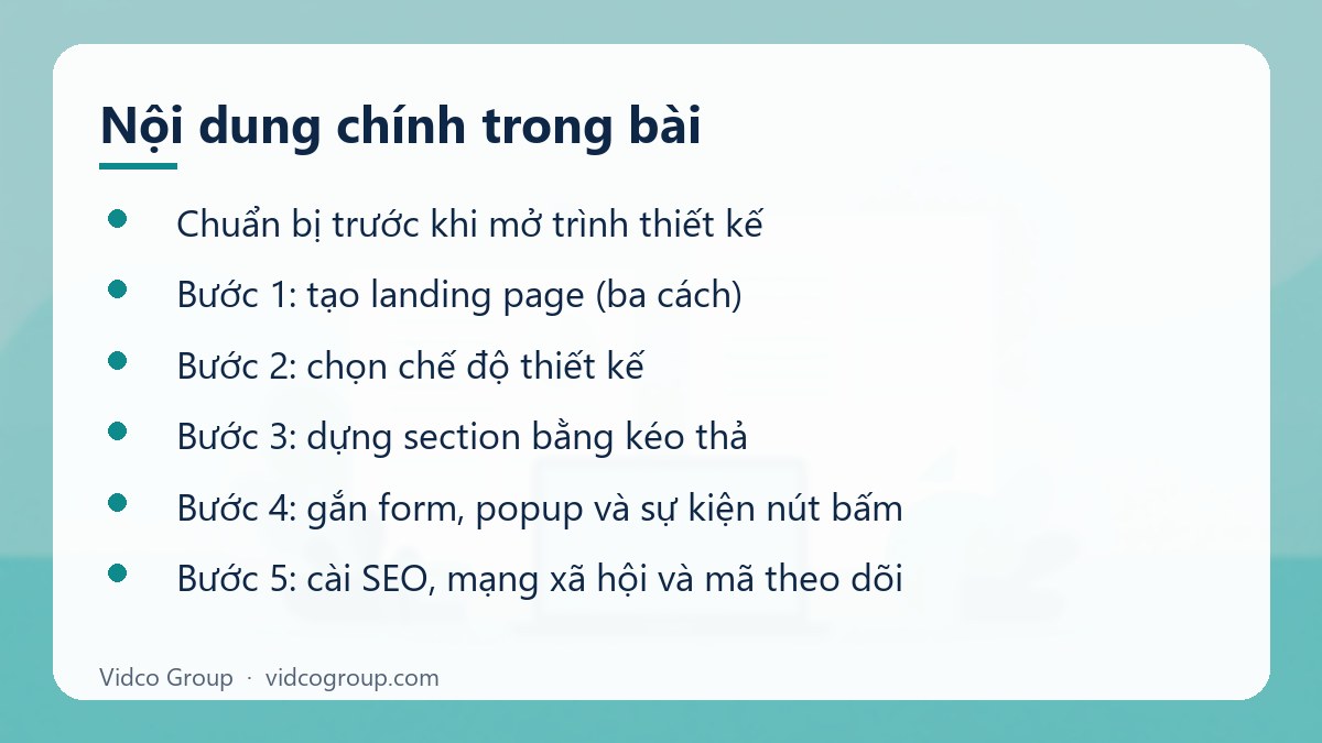 Nội dung chính: Hướng dẫn sử dụng LadiPage từ A-Z cho người mới