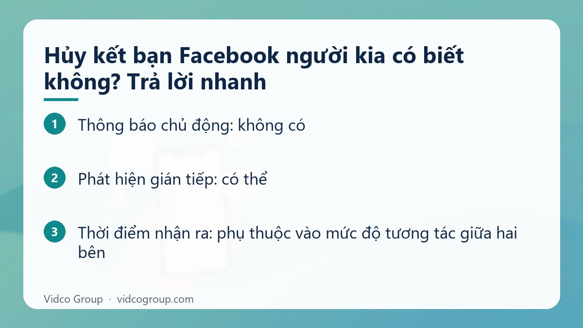 Các bước: Hủy kết bạn Facebook người kia có biết không? Trả lời nhanh