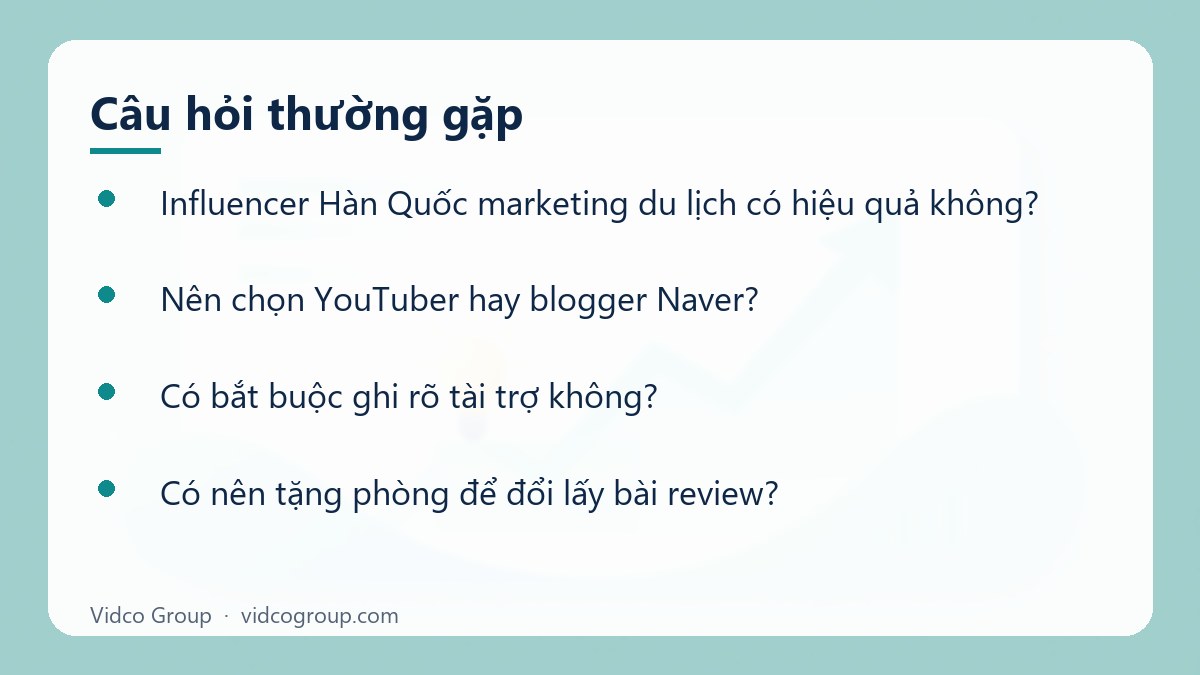 Một số câu hỏi thường gặp về Influencer Hàn Quốc marketing du lịch