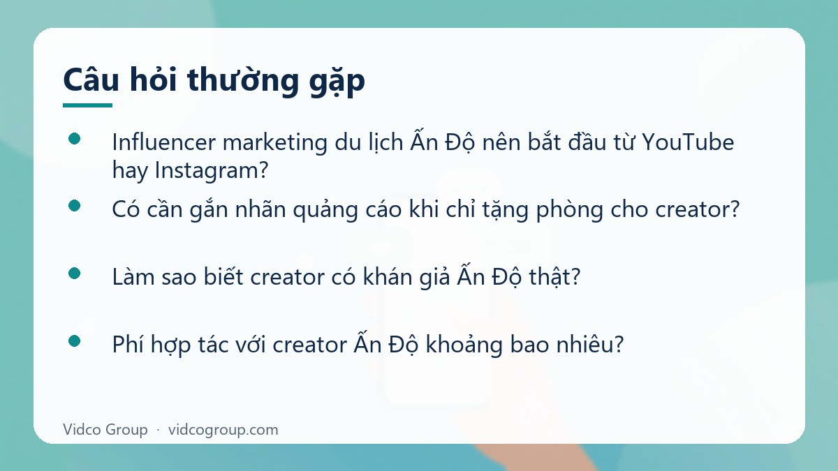 Một số câu hỏi thường gặp về Influencer, YouTube, Instagram du lịch Ấn Độ