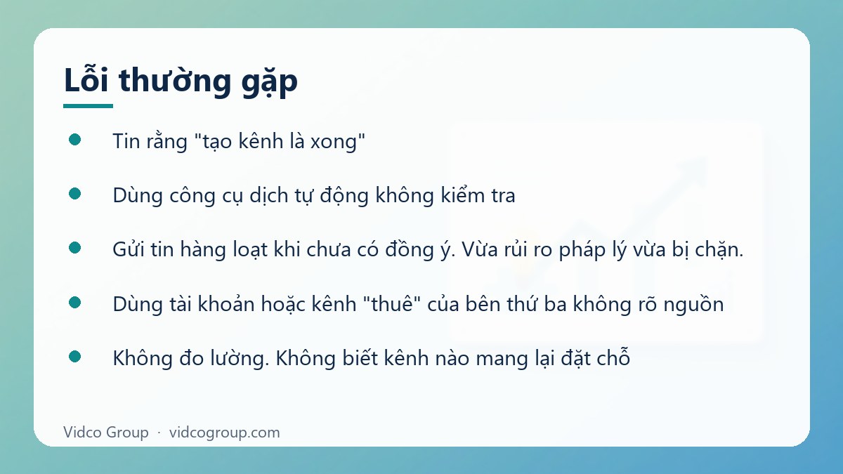 Danh sách: Lỗi thường gặp
