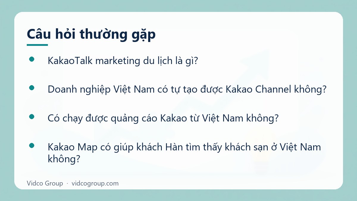 Một số câu hỏi thường gặp về KakaoTalk marketing du lịch