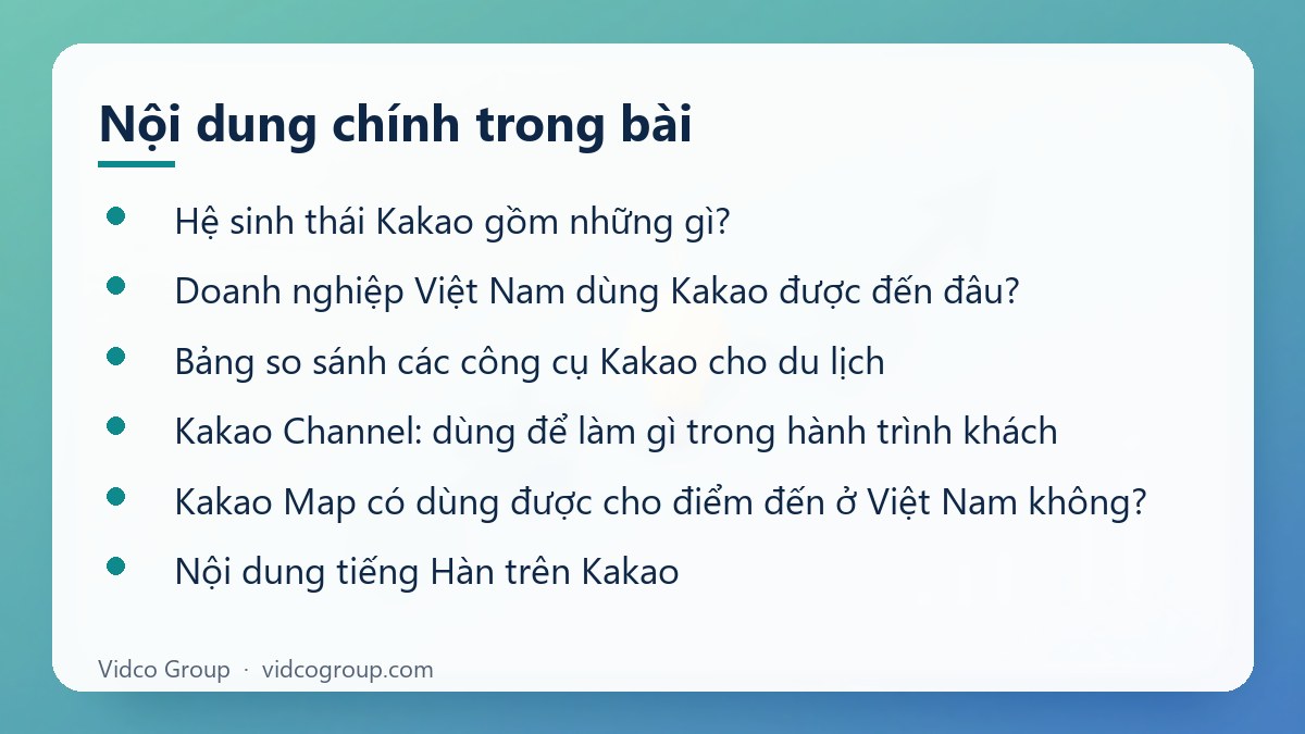 Nội dung chính: KakaoTalk marketing du lịch