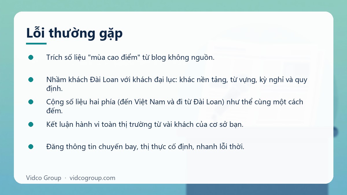 Danh sách: Lỗi thường gặp