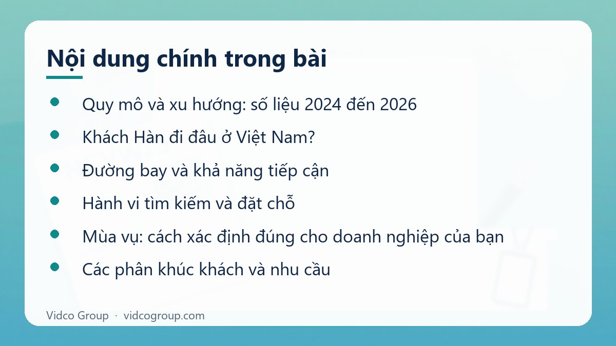 Nội dung chính: Khách du lịch Hàn Quốc đến Việt Nam