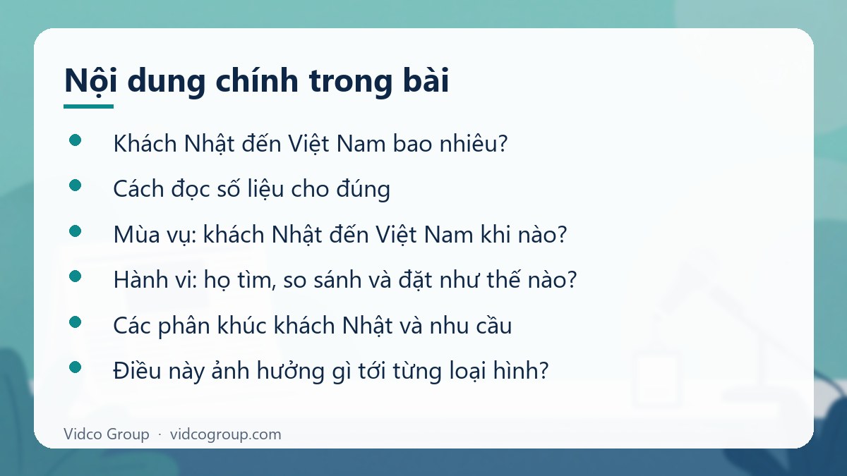 Nội dung chính: Khách du lịch Nhật Bản đến Việt Nam