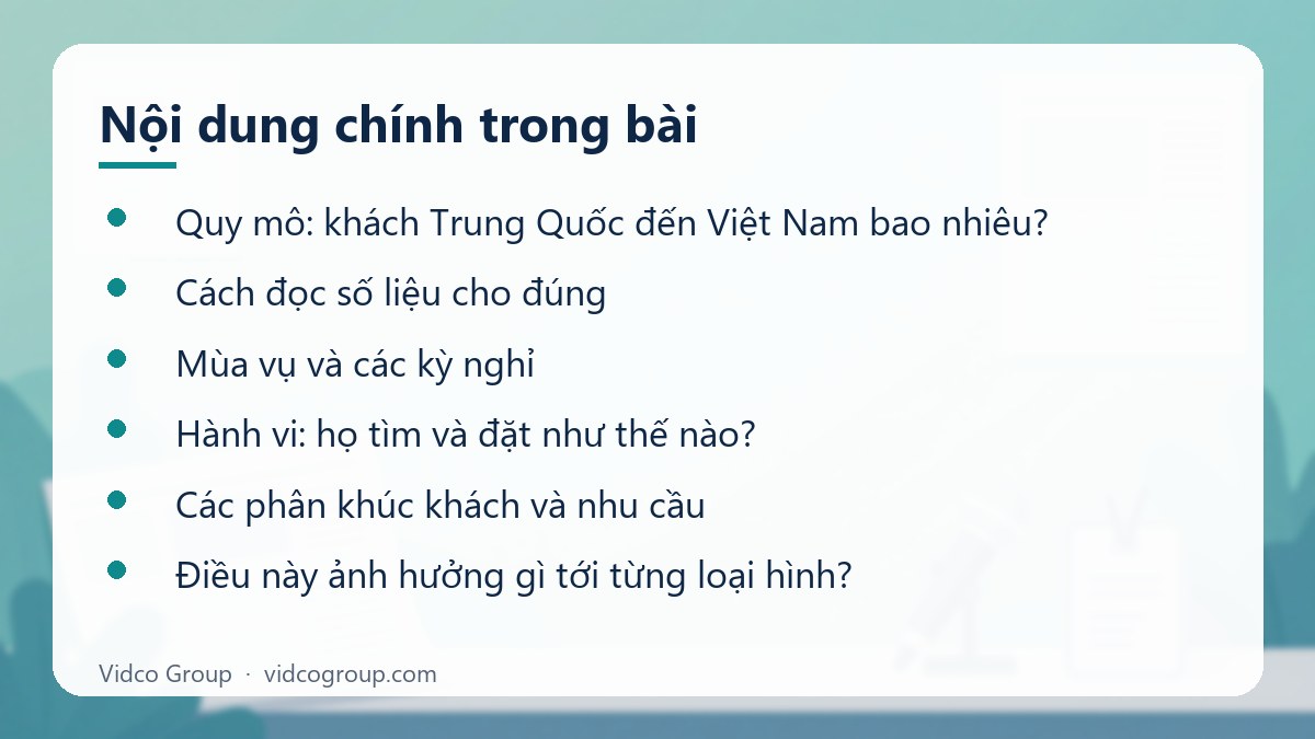 Nội dung chính: Khách du lịch Trung Quốc đến Việt Nam