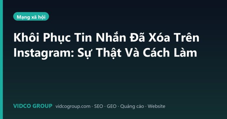 Khôi Phục Tin Nhắn Đã Xóa Trên Instagram: Sự Thật Và Cách Làm