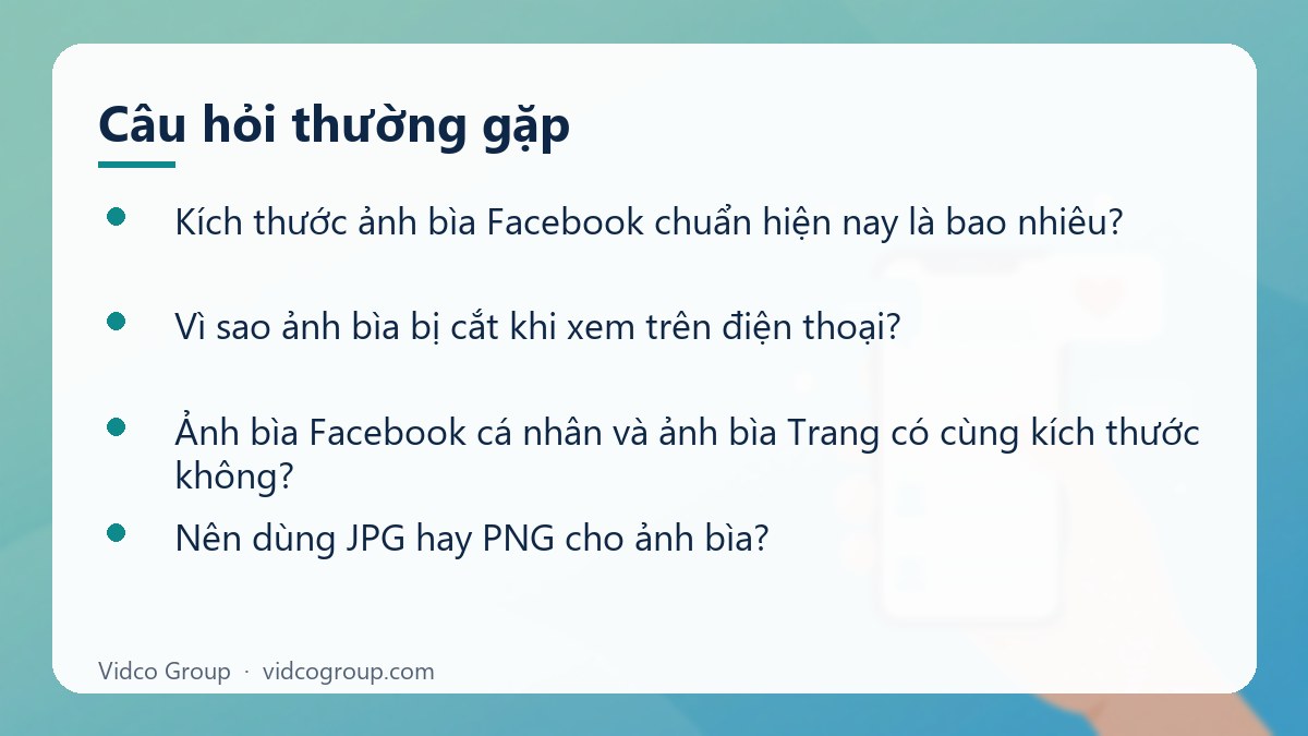 Một số câu hỏi thường gặp về Kích thước ảnh bìa Facebook chuẩn