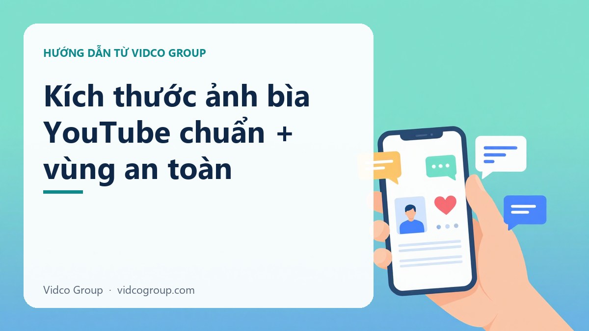 Hình minh họa: Kích thước ảnh bìa YouTube chuẩn + vùng an toàn