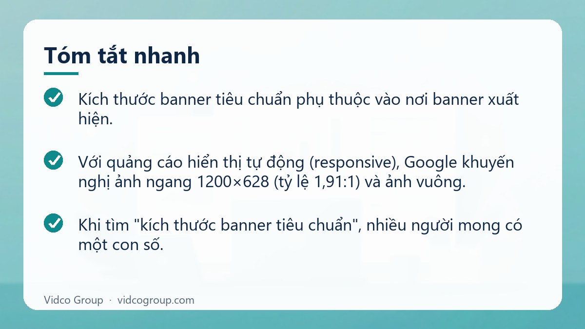 Tóm tắt nhanh: Kích thước banner tiêu chuẩn