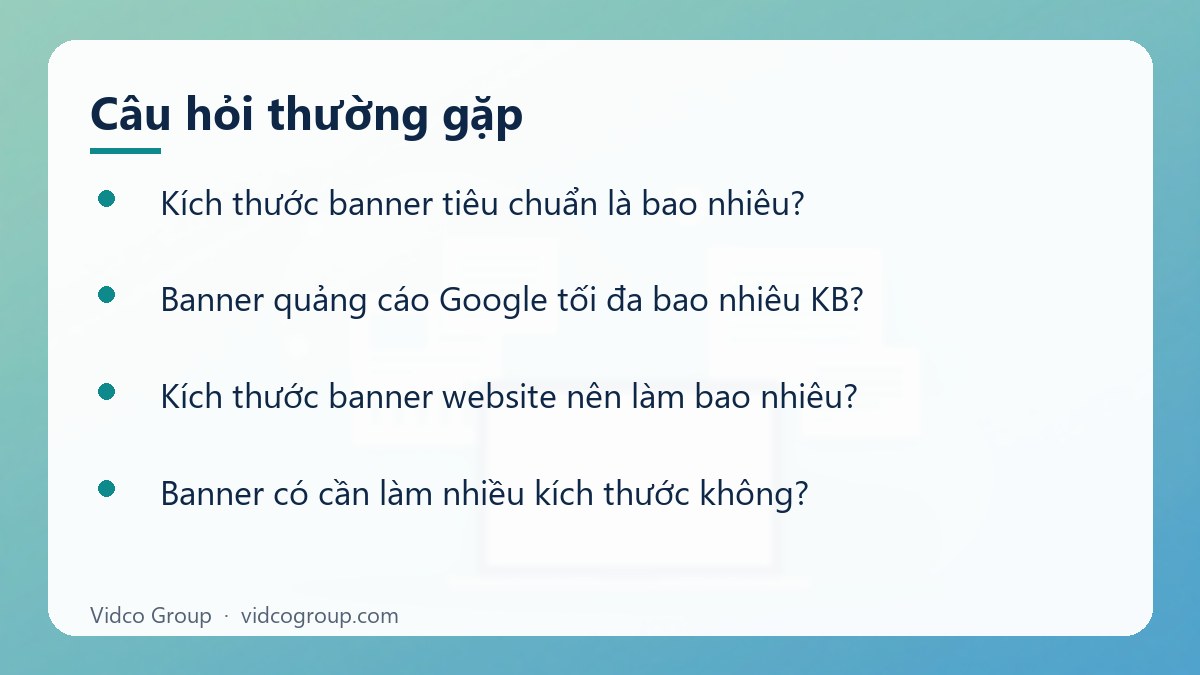 Một số câu hỏi thường gặp về Kích thước banner tiêu chuẩn