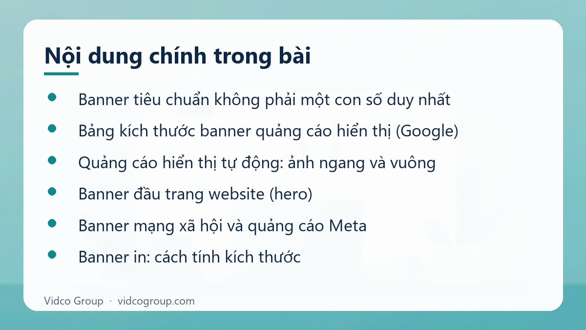 Nội dung chính: Kích thước banner tiêu chuẩn