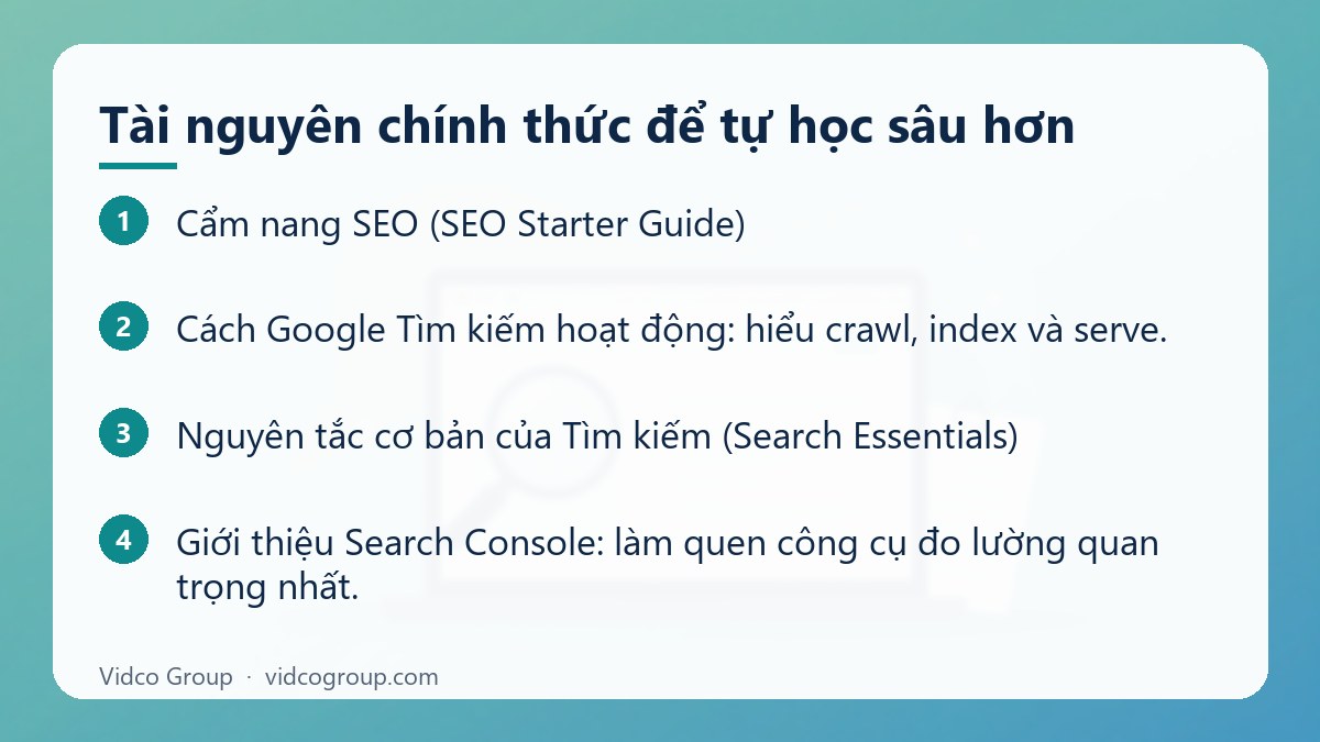 Các bước: Tài nguyên chính thức để tự học sâu hơn