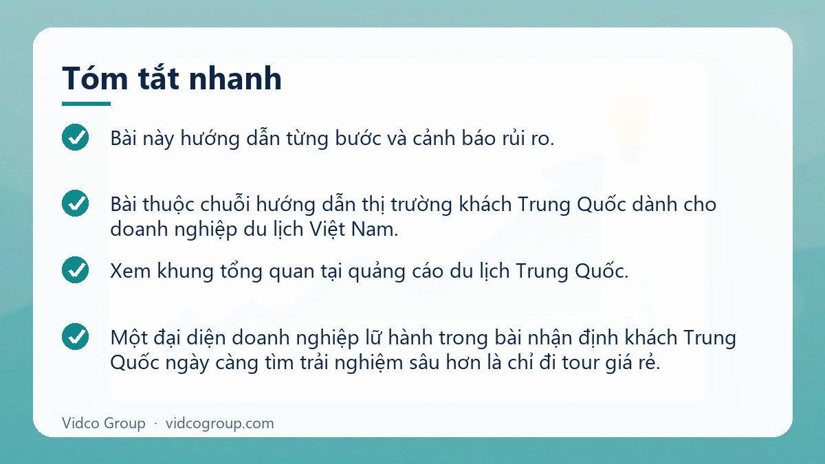 Tóm tắt nhanh: KOL, KOC Trung Quốc cho du lịch