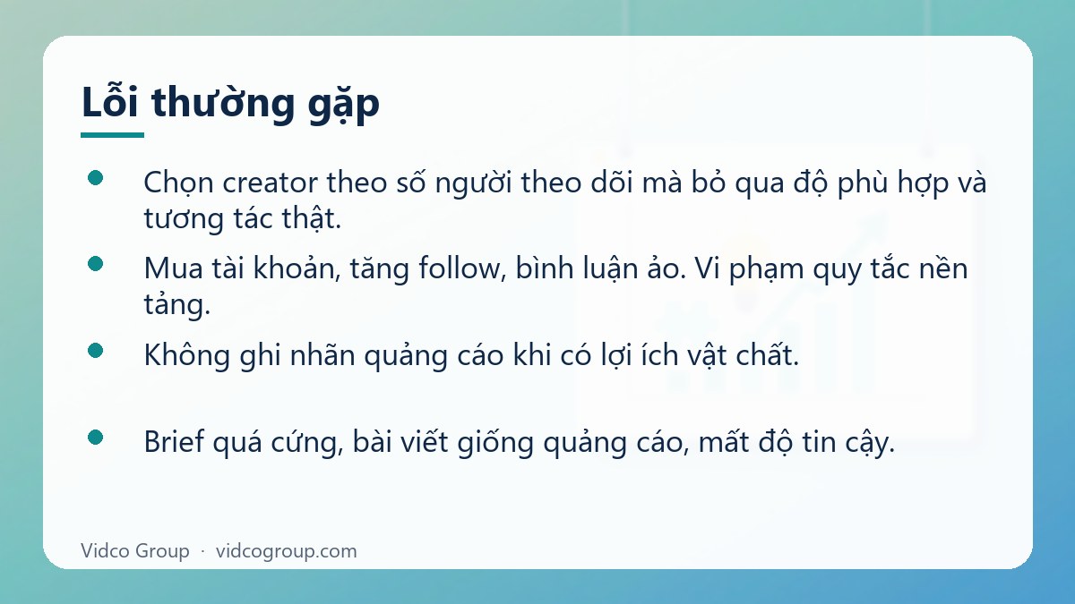 Danh sách: Lỗi thường gặp